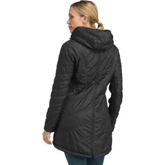 PrAna Diva Long Hooded black Jacket size Small - Picture 8 of 16